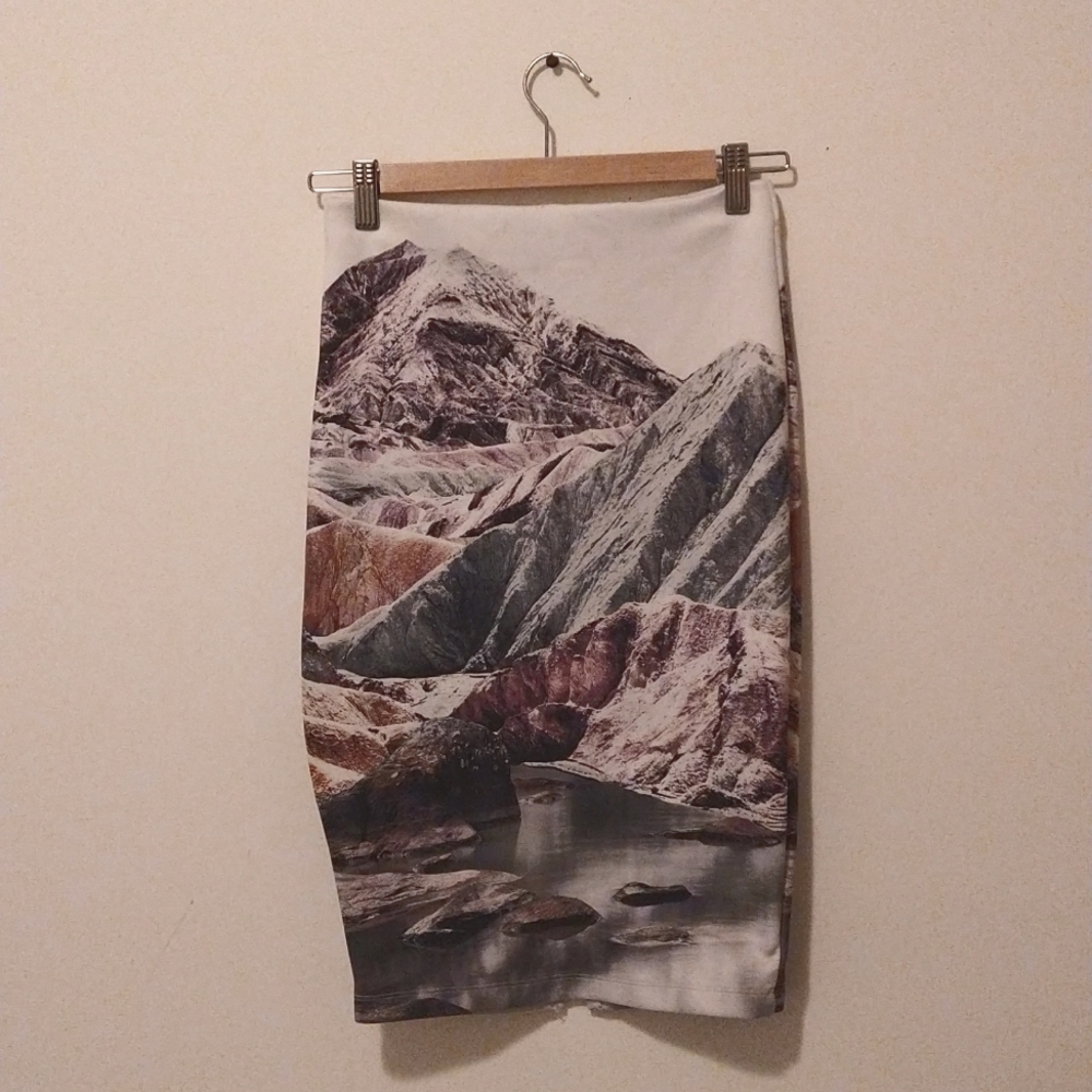 ASOS Mountain Graphic Pencil Skirt